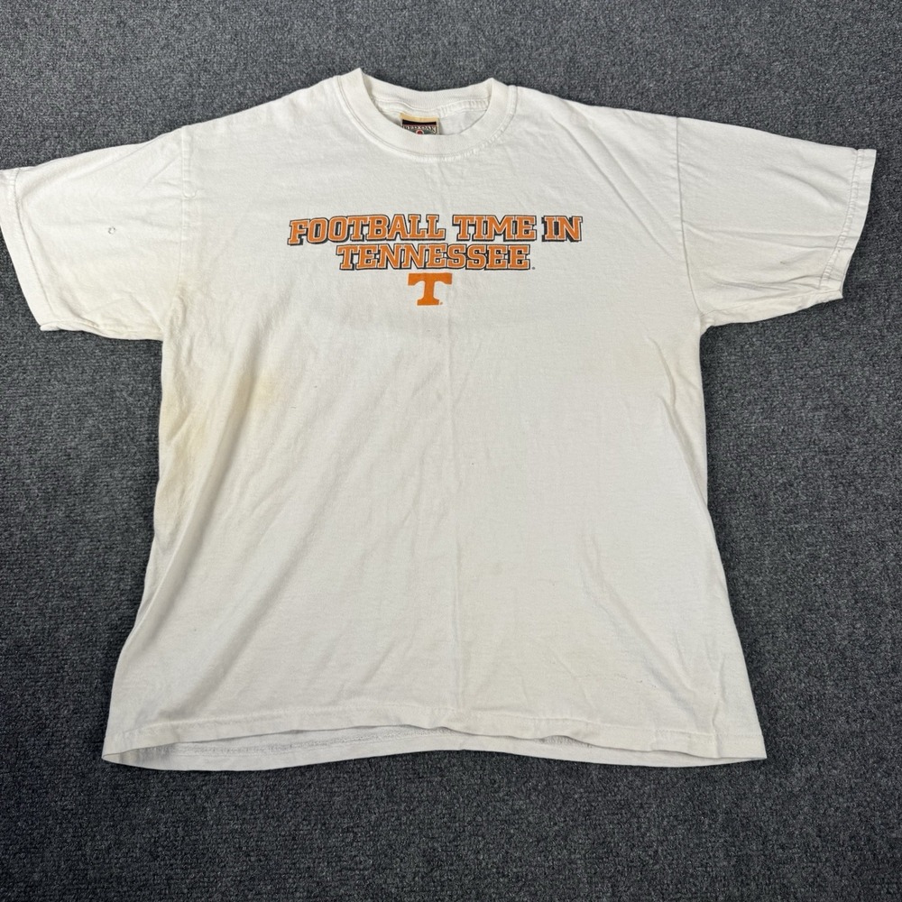 Vintage 2006 Tennessee Volunteers Football Schedule T Shirt White Mens Size L